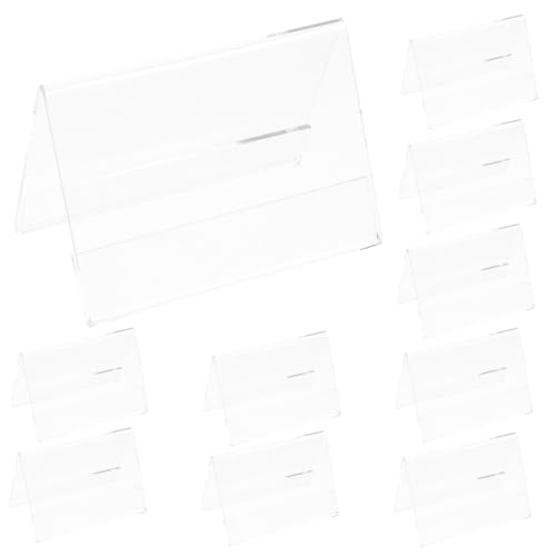 NUOBESTY 10 Stück Transparente Acryl Visitenkartenhalter Robuster Tischständer für Namensschilder Karten für Konferenzen Meetings Ausstellungen Doppelseitig NUOBESTY 10 Stück Transparente Acryl Visitenkartenhalter Robuster Tischständer für Namensschilder Karten für Konferenzen Meetings Ausstellungen Doppelseitig von NUOBESTY