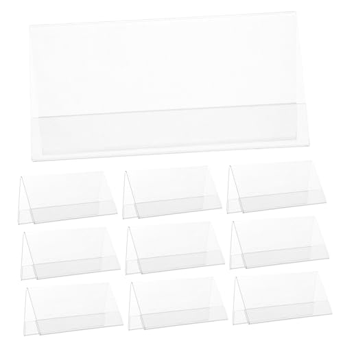 NUOBESTY 10 Stück Transparente Etiketten Für Den Schreibtisch Lebensmittelschilder Tischaufsteller Namensaufsteller Trocken Abwischbare Namensschilder Buffet Etiketten NUOBESTY 10 Stück Transparente Etiketten Für Den Schreibtisch Lebensmittelschilder Tischaufsteller Namensaufsteller Trocken Abwischbare Namensschilder Buffet Etiketten von NUOBESTY