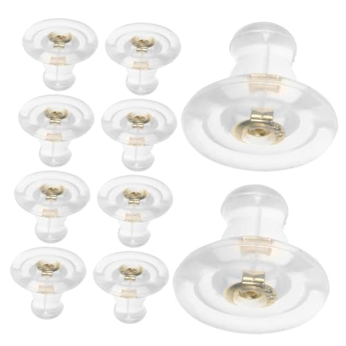 NUOBESTY 10 Stück Transparente Silikon Ohrringstopper für Ohrringe Sicherer Verschluss für Ohrstecker Diy Schmuckzubehör für Frauen und Mädchen von NUOBESTY