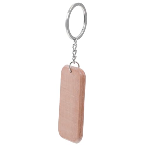 NUOBESTY 10 Stück Unbehandelte Holz Schlüsselanhänger Blanko Holzanhänger zum Gravieren und Basteln für Diy Projekte und Kreative Schlüsselbund Dekorationen von NUOBESTY