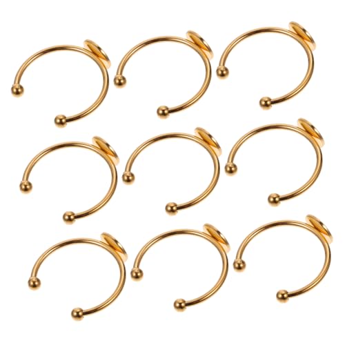 NUOBESTY 10 Stück Verstellbare Edelstahl Ringrohlinge DIY Ringböden für Schmuckherstellung Robuste Ringbasen Fingerringe Zubehör NUOBESTY 10 Stück Verstellbare Edelstahl Ringrohlinge DIY Ringböden für Schmuckherstellung Robuste Ringbasen Fingerringe Zubehör von NUOBESTY