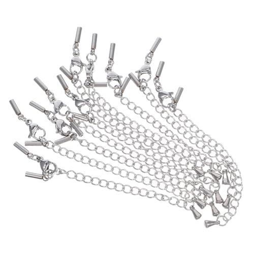 NUOBESTY 10 Stück Verstellbare Kette mit Karabinerhaken für und Armbänder Diy Zubehör für Kreative Bastelprojekte von NUOBESTY