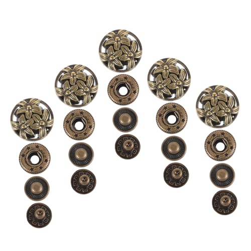 NUOBESTY 10 Stück Vintage Druckknopfset Robuste Metallknöpfe für Diy Projekte Einfache Installation ohne Nähen für Kleidung und Bastelarbeiten Langlebige für Kreative Anwendungen NUOBESTY 10 Stück Vintage Druckknopfset Robuste Metallknöpfe für Diy Projekte Einfache Installation ohne Nähen für Kleidung und Bastelarbeiten Langlebige für Kreative Anwendungen von NUOBESTY