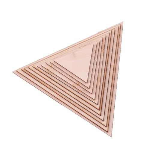NUOBESTY 10 Stücke Dreieck Holz Ausschnitte Handwerk Ornament Glatte Oberfläche 10mm-100mm Für Decor NUOBESTY 10 Stücke Dreieck Holz Ausschnitte Handwerk Ornament Glatte Oberfläche 10mm-100mm Für Decor von NUOBESTY