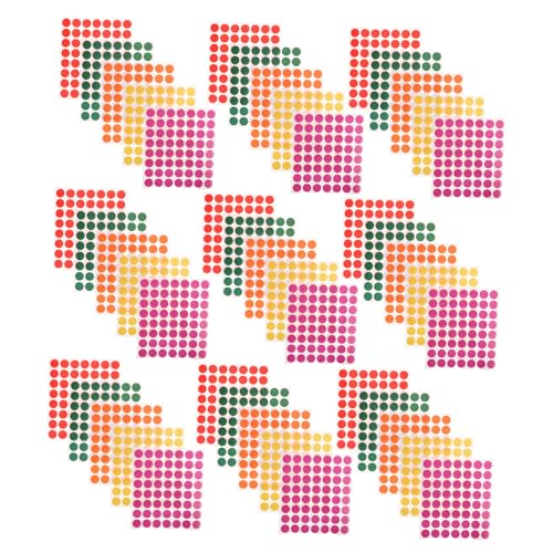NUOBESTY 100 Blatt Farbige Punktaufkleber Punktaufkleber Farbige Aufkleber Runde Etikettenaufkleber Beutelverschlussaufkleber von NUOBESTY