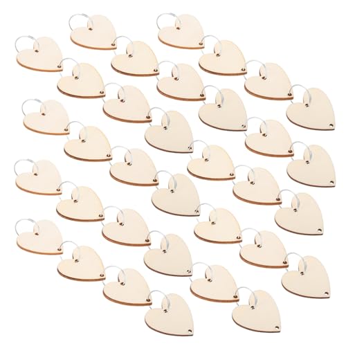 NUOBESTY 100 Erinnerungsset Zum Aufzeichnen Von Holzspänen Basteln Heimdekoration Herzförmiges Holzornament Herz Holzornamente Herzscheiben Scheiben Holzanhänger Mit von NUOBESTY