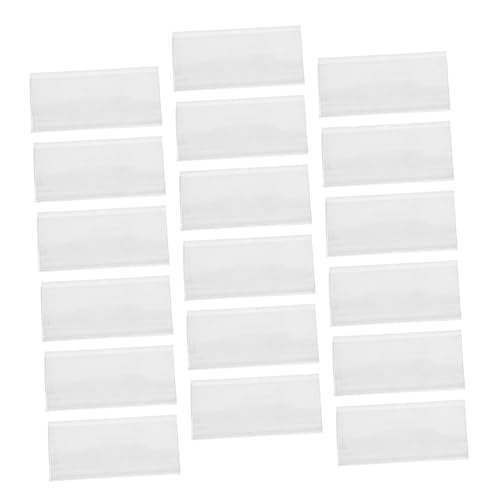NUOBESTY 100 Sätze Transparent Plastic Label Holders mit Papierinserts Drahtregal Preisschildhalter für Korb-aufbewahrungsboxen Langlebig Sicher Platzsparend für Einzelhandel und Supermarkt von NUOBESTY