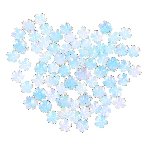 NUOBESTY 100 Stück Acryl Kirschblüten Perlen Mini Spacer Charms Blumen Anhänger Diy Armband Halskette Schmuck Zubehör von NUOBESTY