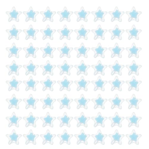 NUOBESTY 100 Stück Acryl-Sternperlen: Perlen zum Basteln von Schmuck – Bastelbedarf für Halsketten, Freundschaftsarmbänder – kleine DIY-Anhänger mit Loch NUOBESTY 100 Stück Acryl-Sternperlen: Perlen zum Basteln von Schmuck – Bastelbedarf für Halsketten, Freundschaftsarmbänder – kleine DIY-Anhänger mit Loch von NUOBESTY