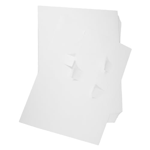 NUOBESTY 100 Stück Adressaufkleber Klebeetiketten Adressetiketten Für Umschläge Druckeretikett Bedruckbare Etiketten Leere Etiketten Versandetiketten Etiketten Für Ordner Papier Weiß von NUOBESTY