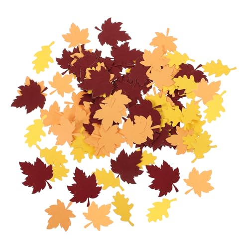 NUOBESTY 100 Stück Ahornblatt Konfetti für Thanksgiving Interaktive Tischdekoration Langlebig für Partys als Tischstreu für Ballons Festliche von NUOBESTY