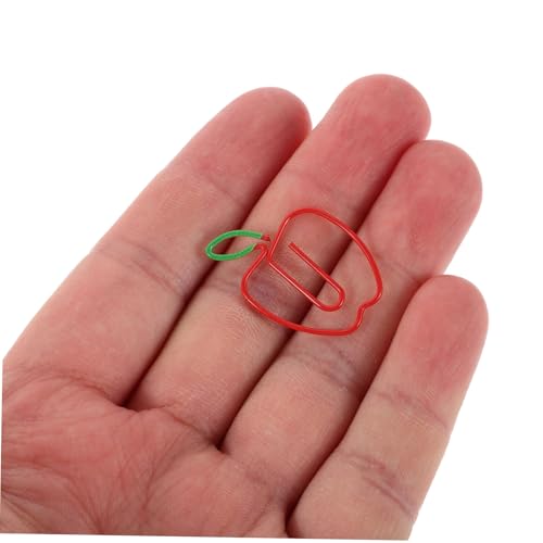 NUOBESTY 100 Stück Apfel Büroklammern aus Metall Kreative Kleine Papierklammern für Notizen Reisen und Geschenke Robust Praktisch und Stilvoll für Büro und Schule NUOBESTY 100 Stück Apfel Büroklammern aus Metall Kreative Kleine Papierklammern für Notizen Reisen und Geschenke Robust Praktisch und Stilvoll für Büro und Schule von NUOBESTY