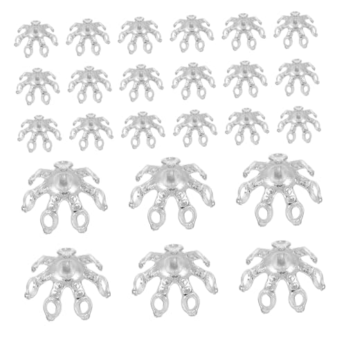 NUOBESTY 100 Stück Blumenperlenkappen - 10 Mm Kupferglockenperlenkappen Zur Schmuckherstellung, Diy-halskette, Ohrring, Ornament, Anhänger von NUOBESTY