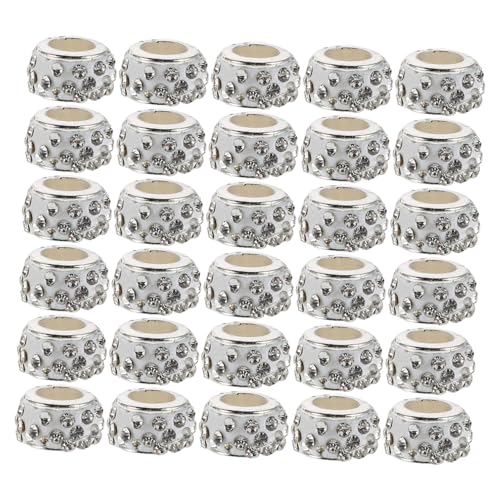 NUOBESTY 100 Stück Bunte Rhinestone Spacer Perlen Polymer für Schmuckherstellung Armband Halskette und Stiftcharms Bastelbedarf Diy von NUOBESTY