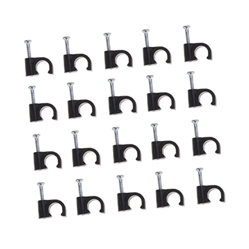 NUOBESTY 100 Stück Drahtkarte Kabel-Organizer Wand Kabeldrahtklammern Verschluss isoliert Kabelhalter Klemme Kabelbindung Kabelbefestigungen Drahtklemme Werkzeug Kabelbinder von NUOBESTY