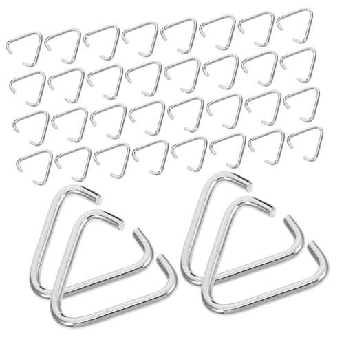 NUOBESTY 100 Stück Offene Dreieckige Biegeringe Eisen Robuste Schnallen für Schmuckherstellung und Selbstgemacht Projekte Stilvolles Design für Schlüsselanhänger und Bastelarbeiten von NUOBESTY