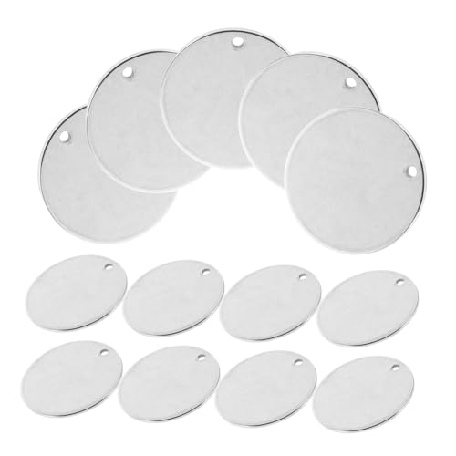 NUOBESTY 100 Stück Edelstahl Runde Blanko Anhänger zum Gravieren DIY Haustier Namensschilder Schlüsselanhänger Zubehör Langlebig Rostfrei Personalisierbar NUOBESTY 100 Stück Edelstahl Runde Blanko Anhänger zum Gravieren DIY Haustier Namensschilder Schlüsselanhänger Zubehör Langlebig Rostfrei Personalisierbar von NUOBESTY