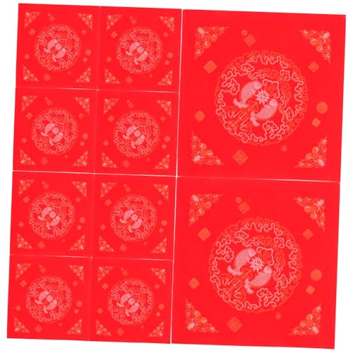 NUOBESTY 100 Stück Fu Zeichen Wandaufkleber Chinesisches Neujahrspapier Geschnitten Chinesisches Neujahrszubehör Neujahrs Couplet Kalligraphie Übungspapier Chinesische Kalligraphie von NUOBESTY