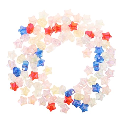 NUOBESTY 100 Stück Gefrertete Sternperlen Stern lose Perlen Sternperlen-Anhänger Formperlen für Armbänder Armbanddekoration Accessoire Schmuckherstellung lose Perle Plastik NUOBESTY 100 Stück Gefrertete Sternperlen Stern lose Perlen Sternperlen-Anhänger Formperlen für Armbänder Armbanddekoration Accessoire Schmuckherstellung lose Perle Plastik von NUOBESTY
