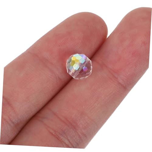 NUOBESTY 100 Stück Glasperlen Kristallglasperlen Runde Glasperlen Baumelnde Perlen Glaschmuck Set Facettierte Perlen von NUOBESTY