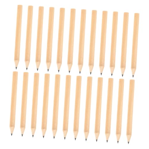 NUOBESTY 100 Stück Golf-Scoring-Bleistift Mini Bleistifte Masse Fledermausstütze aus Holz Bleistifte für die Babyparty Fetter Cartoon-Bleistift Loch Holzstift Monshy Graphitblei Khaki von NUOBESTY