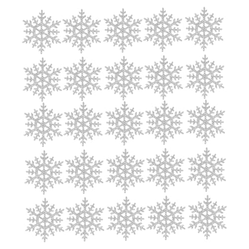 NUOBESTY 100 Stück Haarschmuck Stickerei Aufbügler Diy -stirnbandhaarklammern Zubehör Gestickte Flecken Für Kleidung Weihnachtsverzierungen Winter Snowflake Flatback Schal Patch Stoff Weiß von NUOBESTY
