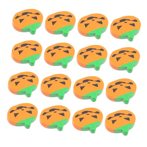 NUOBESTY 100 Stück Halloween Radiergummis Kürbisform Niedliche Mini Radierer für Tragbar Saubere Entfernung von Bleistiftstrichen als Schulpreise und Goodie Bag Füller von NUOBESTY