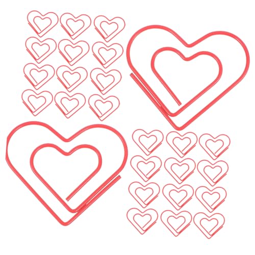 NUOBESTY 100 Stück Herzförmige Metall Büroklammern Rote Kleine Papierklammern Kreatives Für Büro Journal Scrapbooking Und DIY Projekte NUOBESTY 100 Stück Herzförmige Metall Büroklammern Rote Kleine Papierklammern Kreatives Für Büro Journal Scrapbooking Und DIY Projekte von NUOBESTY