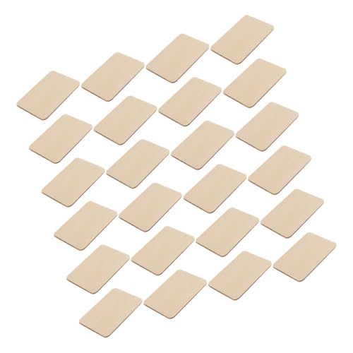 NUOBESTY 100 Stück Hölzerne Quadratische Holzscheiben Quadratische Fliesen Aus Holz Holzfliesen Holzquadrate Holzpanel Quadratischer Holzblock Bastelholzplatte Kleine Leere Holzklötze Beige von NUOBESTY