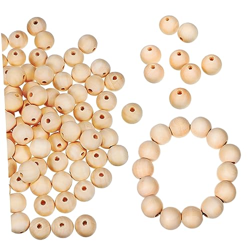 NUOBESTY 100 Stück Holzperlen Diy Holzperlen für Schmuckherstellung Handgefertigte mit Löchern Vielseitige Bastelperlen für Armbänder und Zubehör NUOBESTY 100 Stück Holzperlen Diy Holzperlen für Schmuckherstellung Handgefertigte mit Löchern Vielseitige Bastelperlen für Armbänder und Zubehör von NUOBESTY