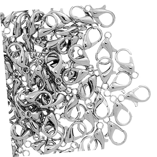 NUOBESTY 100 Stück Kleine Hummerkrallenverschluss Clips aus Glänzendem Legierungsmetall für Schmuckherstellung DIY Perlenarmbänder Halsketten Armband Verschlüsse Zubehör von NUOBESTY