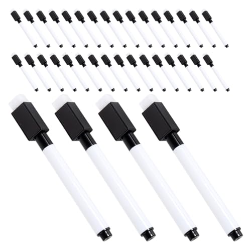NUOBESTY 100 Stück Kleine Trockenlöschstifte mit Feiner Spitze und Radiergummi Wasserlösliche Schwarze für Schule Büro und Zuhause NUOBESTY 100 Stück Kleine Trockenlöschstifte mit Feiner Spitze und Radiergummi Wasserlösliche Schwarze für Schule Büro und Zuhause von NUOBESTY