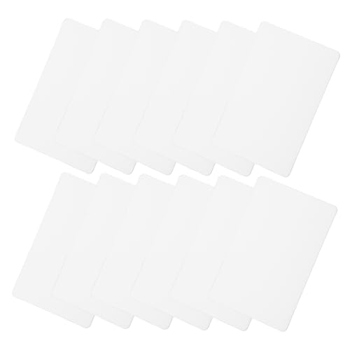 NUOBESTY 100 Stück Leere PVC Karten Weiße DIY Beschriftungskarten für Kunsthandwerk Etiketten Id Karten und Preisetiketten Doppelseitige Robuste und Anpassbare Tags von NUOBESTY