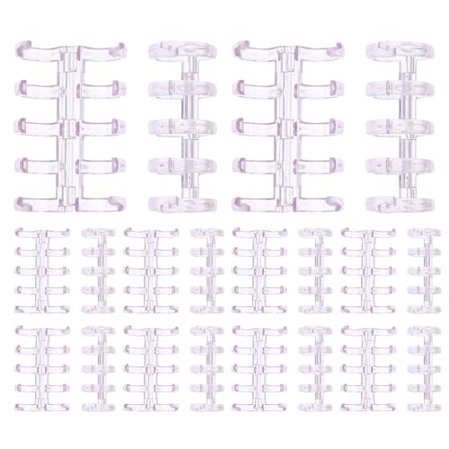 NUOBESTY 100 Stück Loseblatt-Binderringe: Loseblatt-Binderringe aus Kunststoff für Notizbücher und Lernkarten, zu öffnende Bindung, 5-Loch-Clips für Bürobedarf NUOBESTY 100 Stück Loseblatt-Binderringe: Loseblatt-Binderringe aus Kunststoff für Notizbücher und Lernkarten, zu öffnende Bindung, 5-Loch-Clips für Bürobedarf von NUOBESTY