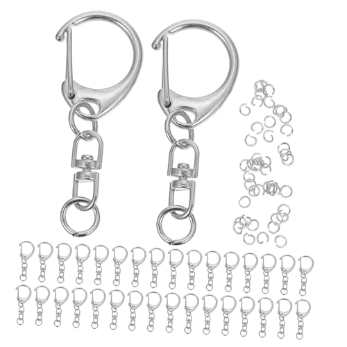 NUOBESTY 100 Stück Metall C-förmige Drehverschlusshaken aus Zinklegierung Robuste Schlüsselkette Clips Drehbare Feder-schnappverschlüsse für DIY Schmuck Anhänger Schlüsselanhänger Zubehör NUOBESTY 100 Stück Metall C-förmige Drehverschlusshaken aus Zinklegierung Robuste Schlüsselkette Clips Drehbare Feder-schnappverschlüsse für DIY Schmuck Anhänger Schlüsselanhänger Zubehör von NUOBESTY