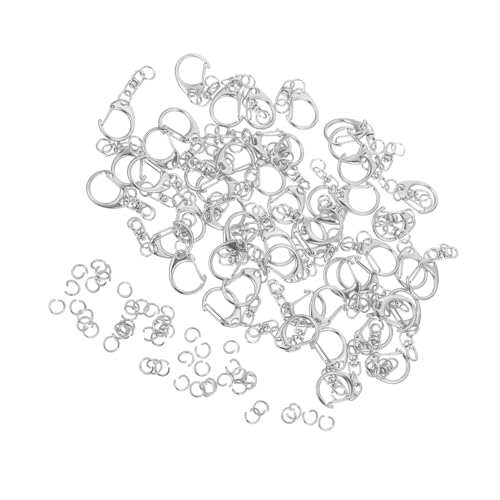 NUOBESTY 100 Stück Metall Drehkarabiner aus Zinklegierung C-förmige Kleine Schlüsselanhänger-haken mit Drehgelenk Langlebige Springverschlüsse für DIY Schmuck Schlüsselbänder und Zubehör NUOBESTY 100 Stück Metall Drehkarabiner aus Zinklegierung C-förmige Kleine Schlüsselanhänger-haken mit Drehgelenk Langlebige Springverschlüsse für DIY Schmuck Schlüsselbänder und Zubehör von NUOBESTY