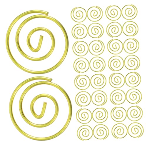 NUOBESTY 100 Stück Metall Runde Büroklammern Kleine Zirkuläre Paperclips Spiral-design Dokumentenhalter für Datei Planerorganisation Vielseitige Sortierclips von NUOBESTY