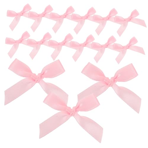 NUOBESTY 100 Stück Mini Satin Schleifen Kleine Bastel Schleifen für Diy Projekte Nähen Scrapbooking Kuchen Dekoration und Geschenkverpackung für Partys und Festliche Anlässe von NUOBESTY