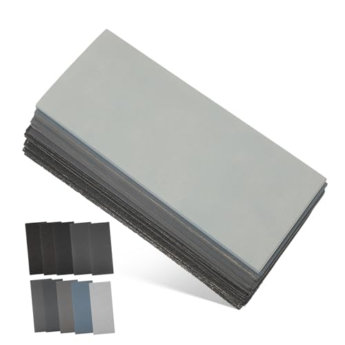 NUOBESTY 100 Stück Nassschleifpapier Metallschleifpapier Siliziumkarbid Glasschleifpapier Schleifpapier Zum Schleifen Von Metall von NUOBESTY