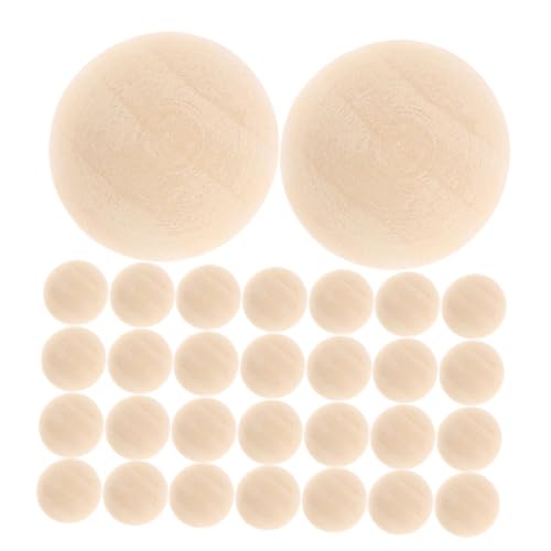 NUOBESTY 100 Stück Natürliche Halbrunde Holzkugeln Holzperlen für DIY Schmuck Deko Bastelprojekte Nachhaltige Holzhalbkugeln für Kunstornamente NUOBESTY 100 Stück Natürliche Halbrunde Holzkugeln Holzperlen für DIY Schmuck Deko Bastelprojekte Nachhaltige Holzhalbkugeln für Kunstornamente von NUOBESTY