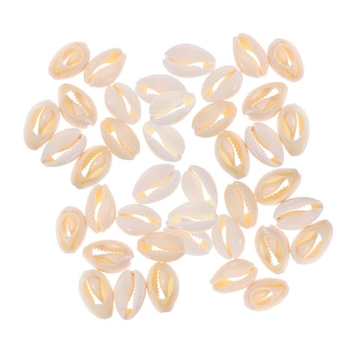 NUOBESTY 100 Stück Natürliche Muschelperlen mit Charmante Flache Boho-charms für Schmuckherstellung Mittelgroße Diy-perlen für Armbänder Halsketten Ohrringe und Meeres Dekoration von NUOBESTY