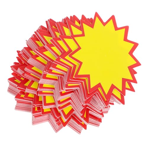 NUOBESTY 100 Stück Preisschilder aus Papier Kleine Verkaufsschilder für Einzelhandel Langlebige Preisschild Etiketten für Supermärkte Ladengeschäfte Verbesserte Sichtbarkeit und Vielseitige von NUOBESTY