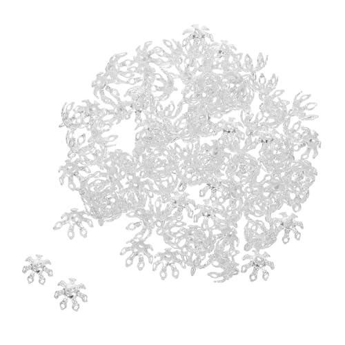 NUOBESTY 100 Stück Reine Kupfer Blüten Perlenkappen mit Krallen Design Stabile Schmuck Spacer Perlenkappen für DIY Halsketten Ohrringe Langlebige Metall Zwischenelemente für Kreative von NUOBESTY