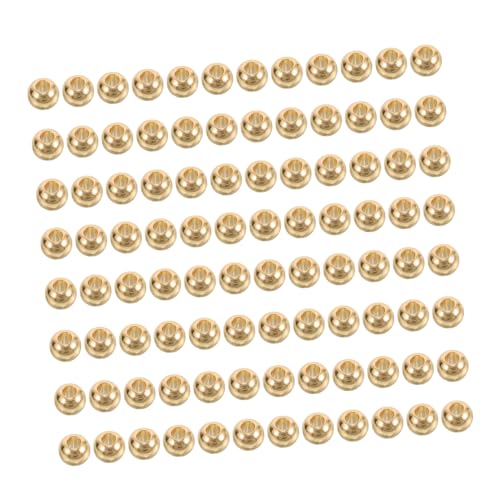 NUOBESTY 100 Stück Runde Glatte Metallperlen für Diy Schmuckherstellung für Armbänder und Zubehör NUOBESTY 100 Stück Runde Glatte Metallperlen für Diy Schmuckherstellung für Armbänder und Zubehör von NUOBESTY