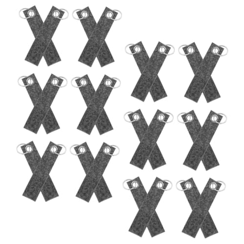 NUOBESTY 100 Stück Schlüsselanhänger Aus Filz Handgefertigter Schlüsselanhänger Vintage Charms Einfacher Schlüsselanhänger Handtasche Tasche Stoffschlüsselkette Grey Metall von NUOBESTY