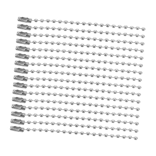 NUOBESTY 100 Stück Silberne Kugelkette für Diy Schmuck und Schlüsselanhänger Bead Chain Verbindungsstücke für Kreative Projekte Vielseitige Bastelbedarf und Dekorationen NUOBESTY 100 Stück Silberne Kugelkette für Diy Schmuck und Schlüsselanhänger Bead Chain Verbindungsstücke für Kreative Projekte Vielseitige Bastelbedarf und Dekorationen von NUOBESTY