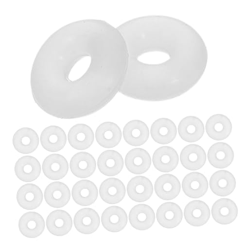 NUOBESTY 100 Stück Silikon Stopperperlen Donut Spacer aus Langlebigem Gummi Verschleißfest Armband Zubehör zum Fixieren und Verstellen zum Basteln und Schmuckherstellung von NUOBESTY
