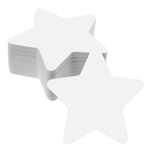 NUOBESTY 100 Stück Sternpapierschneiden dekorativer Ausschnitt Präsentation im Klassenzimmer Frühlingsdeko für die Pinnwand Stern-Pinnwand-Rand Papierausschnitte Schulen Papierstau Weiß von NUOBESTY