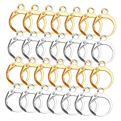 NUOBESTY 100 Stück Teiliges DIY Ohrhaken aus Rostfreiem Goldfarbene und Silberne Ohrring Haken Langlebig und Sicher für Schmuckherstellung und Individuelles Ohrschmuck Design für Damen und NUOBESTY 100 Stück Teiliges DIY Ohrhaken aus Rostfreiem Goldfarbene und Silberne Ohrring Haken Langlebig und Sicher für Schmuckherstellung und Individuelles Ohrschmuck Design für Damen und von NUOBESTY