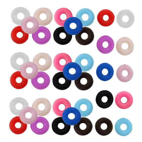 NUOBESTY 100 Stück Teiliges Rutschfeste Gummiringe für Schmuckherstellung Langlebige Stopperperlen für DIY Armbänder und Halsketten Vielseitige Zubehörteile Farben Einfach zu Verwenden und von NUOBESTY